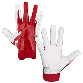 Grip Boost Stealth Dual Color Football Gloves Mens - Adult Sizes (Red/White, Small)