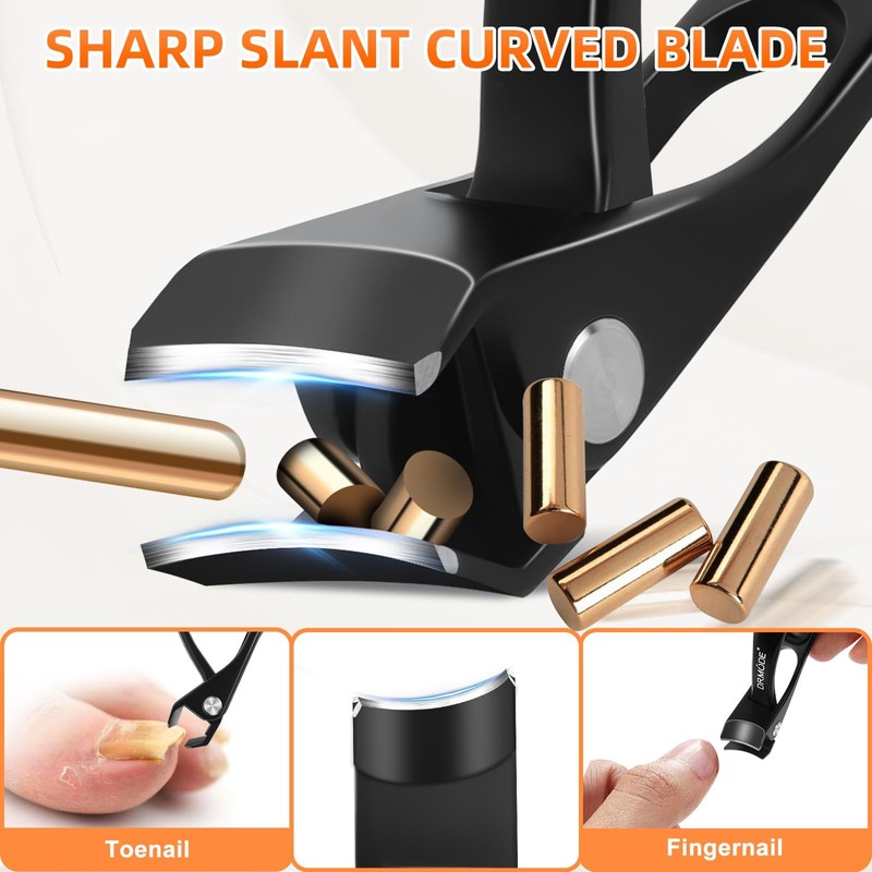Angled Head Toe Nail Clippers for Thick Nails for Seniors,