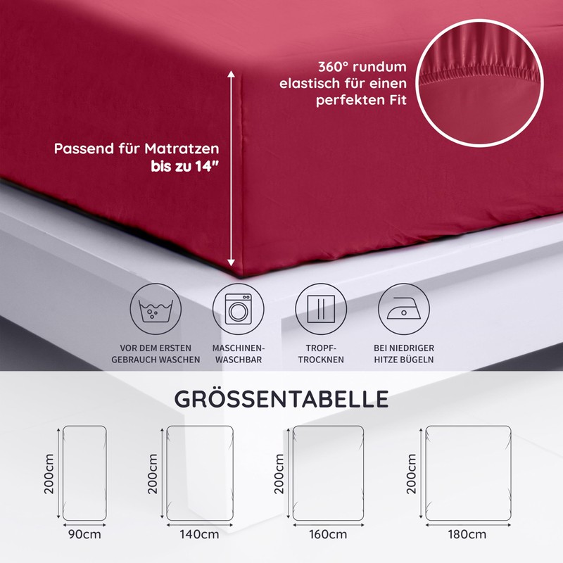 Bambaw Fitted Sheet 90 x 200 cm Bamboo, 35 cm