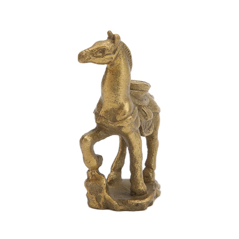 Copper Horse Ornaments Exquisite Durable Retro Craft Statue for Office