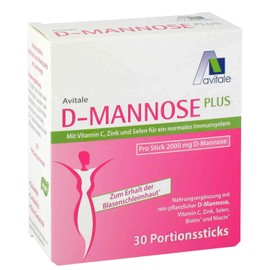 Avitale D-Mannose Plus 2000 mg Granules for Preserving the Bladder Mucosa, Pack of 30 Sticks