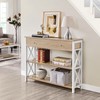 Yaheetech Console Table with Drawer, Narrow Sofa Table with Storage