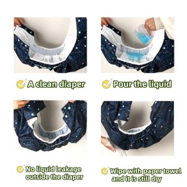 KUMUROETA Adult Cloth Diapers,Adjustable Incontinence Diaper with Snaps,Leak-Proof Cloth Diapers,Incontinence Care Diapers for Bedridden Elderly,Anti-Leakage,Washable and Reusable