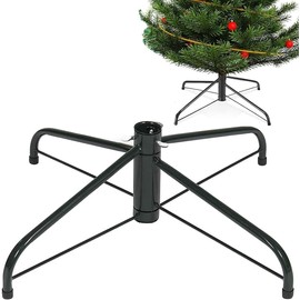 20 Inches Christmas Tree Stand for Artificial Trees,2024 Enlarged Base Metal Xmas Tree Replacement Holder, Folding Christmas Tree Base for 3-10 Ft Artificial Trees,Fits 0.5-1.25 Inch Tree Pole