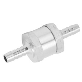 Válvula Antirretorno Válvula de Unidireccional 4Mm Aleación de Aluminio Plateado Válvula de Retención Unidireccional Aleación de Aluminio Universal para (6 mm)
