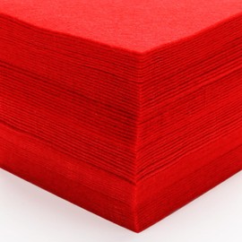 Eppingwin 60 PCS Red Felt, 4"x4" Felt Sheets, Soft Felt for Crafts, Felt Fabric Sheets for DIY Patchwork