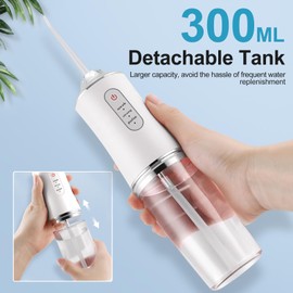 Electric Water Flosser for Teeth 4 Jet Tips 3 Modes Water Flossed Cleaning and Flossing Cordless Dental Portable Oral Rechargeable Advanced Tonsil Stone Irrigator Kids Adults Travel Braces