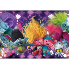 Clementoni 20191 Trolls 3 Supercolor Brilliant 3-104 Pieces, Jigsaw Kids Age 6, Puzzle Cartoon, Made in Italy