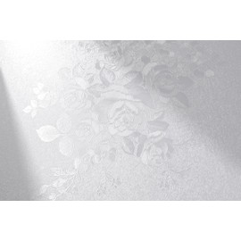 lenify White Peel and Stick Wallpaper Floral Textured Wallpaper 17.7inch x 118.1inch White Embossed Contact Paper Self Adhesive Wallpaper for Shelf Liner White Flower Removable Wall Paper Decor Vinyl