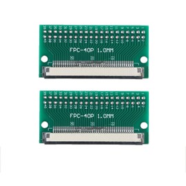 MTCELL 2 Pcs FFC FPC PCB Converter Board 40 Pin 1mm 0.5mm Pitch to Dip 2.54mm for FCC Cable Couple Extend Adapter