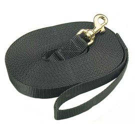 J&J Dog Supplies Nylon Long Line (Black, 30' x 1")