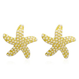 CWVHQ Boho Beach Starfish Seashell Earrings for Women Shell Ocean Beach Summer Earrings (style-2)