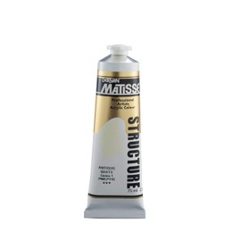Matisse Structure Heavy Body Acrylic Paint High Viscosity Acrylics - 75 ml Tube - Antique White