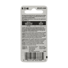 Bussmann BP/ATC-25ID easyID Illuminating Blade Fuse, (Pack of 2)