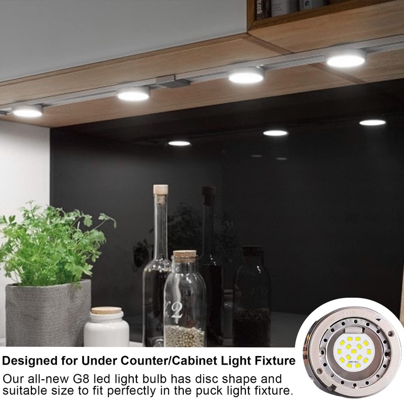 TAIYALOO G8 LED Bulb Dimmable, 3W (30W-35W Halogen Equivalent), T4