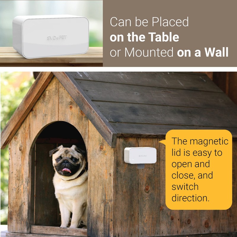 SVD.PET Dog Waste Dispenser with 120 Bags, Wall Mount or