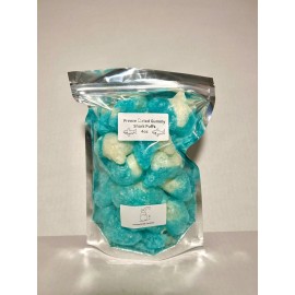 Freeze Dried Candy Blue Gummy Shark Puffs *Pick Bag Size* SHARK MONTH - 4oz