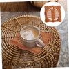 Zerodeko 1Pc Wooden Cup Mat Heat Insulation Coaster for Coffee