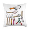 Gardening Hand Tools Throw Pillow