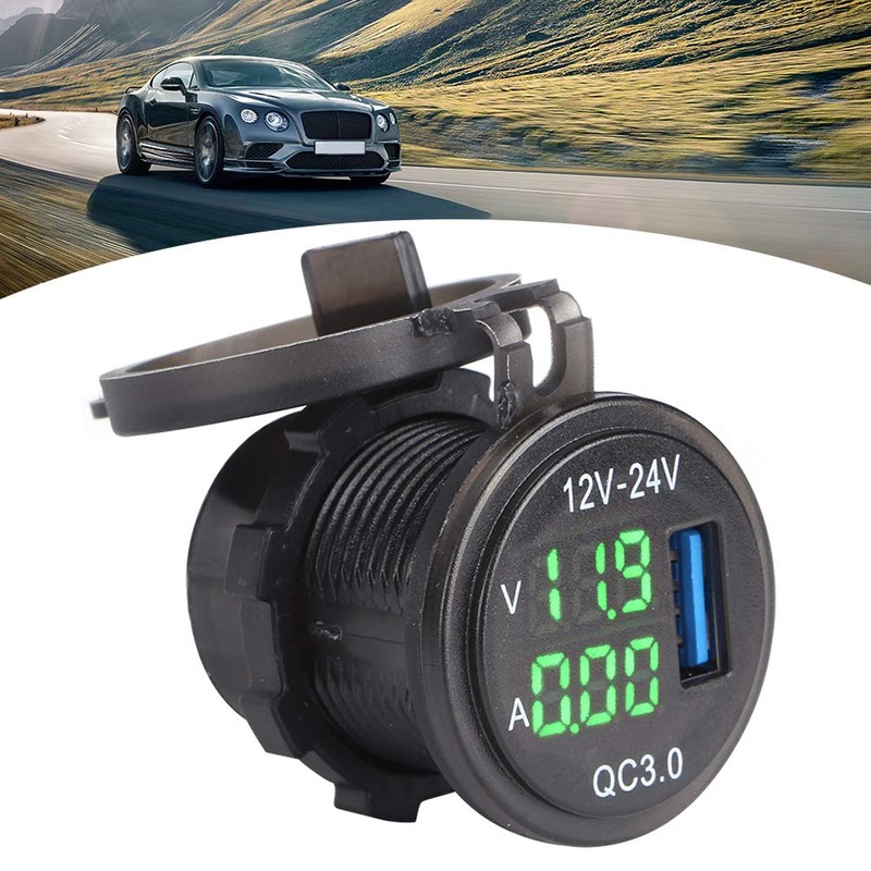 3 USB 3.0 Car Charger, 12V/24V 5V 3.1A Universal Socket,