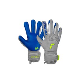 Reusch Attrakt Freegel Silver Unisex Goalkeeper Gloves with Inner Seam Cut and Grip Silver Covering, Suitable for All Pitch Surfaces