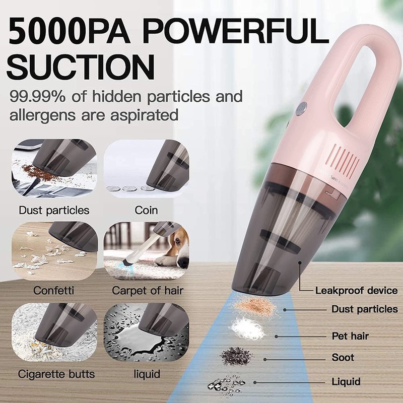 imireux Cordless Handheld Vacuum, Compact Home and Car Vacuum with