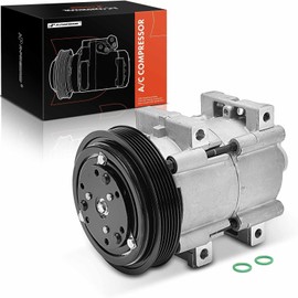 A-Premium Air Conditioner AC Compressor with Clutch Compatible with Ford F-150 1990-1996, F-250 1990-1995, F-350/F-53 Chassis 1990-1995, Bronco 1990-1992, 4.9L 7.5L