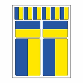 Generisch Set of 10 Ukraine Flag Stickers, Car Sticker