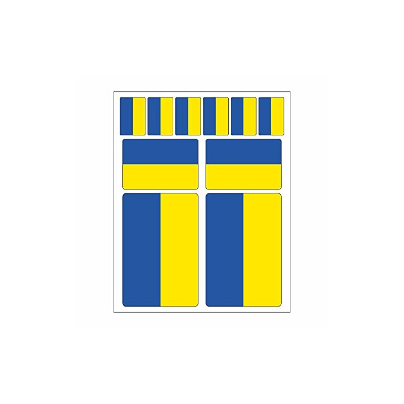 Generisch Set of 10 Ukraine Flag Stickers, Car Sticker
