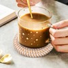 Alipis Beverage Coaster Set, Cotton Hand-Woven Coasters with Holder, Coasters