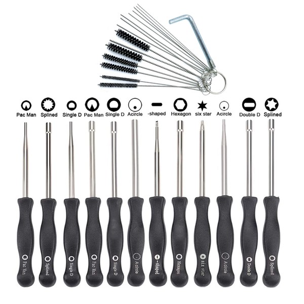 Hippotech Pack of 12 Carburetor Adjustment Tool and Cleaning Kit
