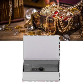 Natudeco Portable Diversion Book Safe Simulation Book Safe Box with Combination Lock Secret Hidden Metal Lock Box for Storage Money
