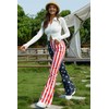 Yuanbang Flare Jeans for Women High Waisted Stretchy American Flag