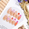 24pcs French Tip Press on Nails Medium Almond Fake Nails