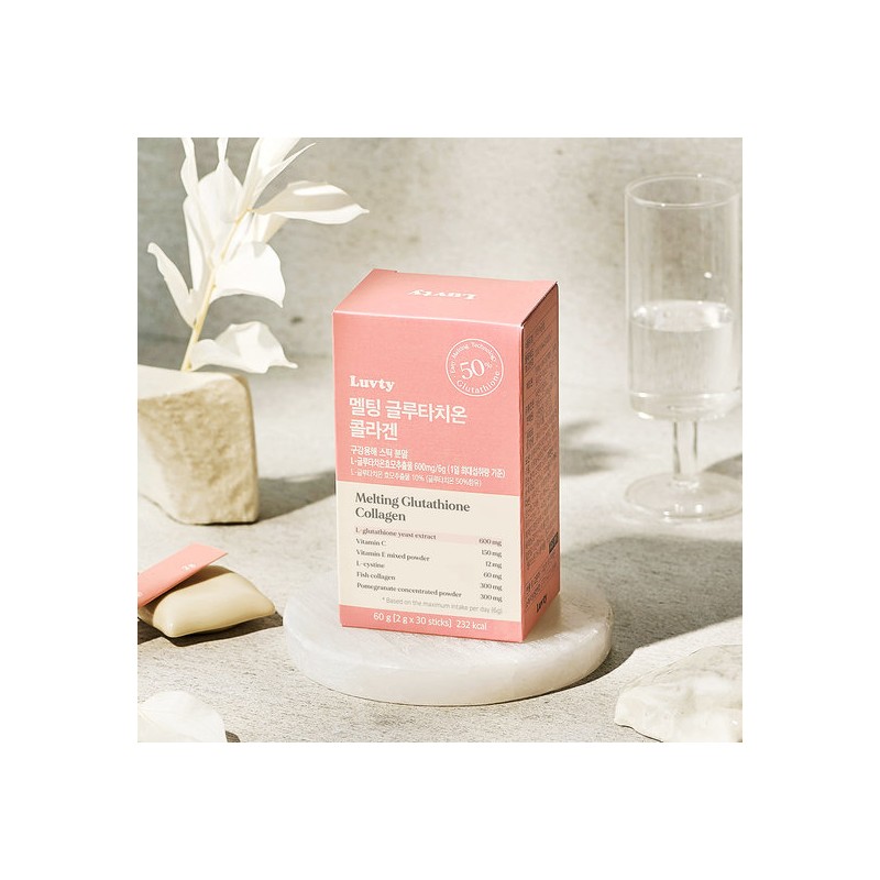 Lovety Rubti High-Concentration Glutathione Collagen Powder 2g 30 Packs 2