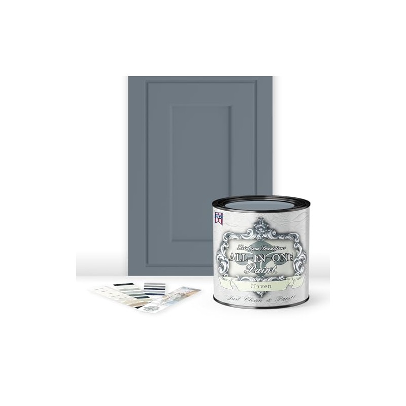 ALL-IN-ONE Paint, Haven (heathered, muted blue), Quart - Durable cabinet
