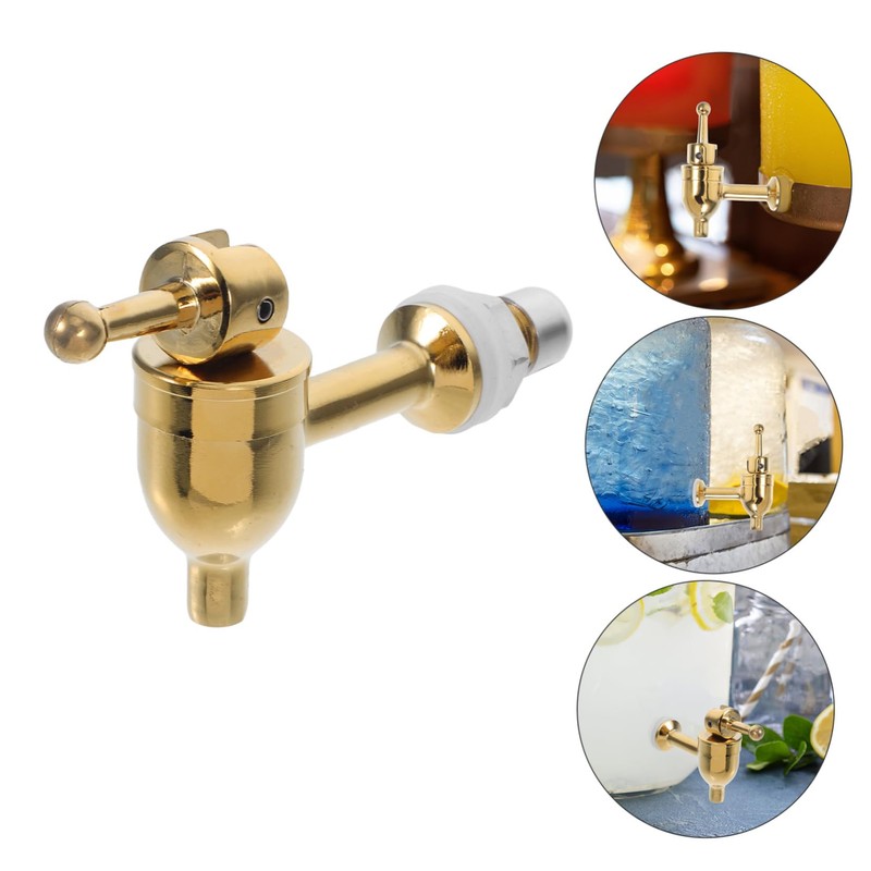 KONTONTY Replacement Copper Beverage Dispenser Easy Install Spigot for Water
