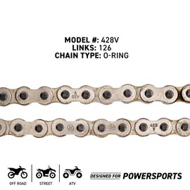 NICHE Drive Sprocket Chain Combo for Kawasaki KLX140RL Front 13 Rear 51 Tooth 428 O-Ring 126 Links