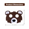 Yimluofa 4 Pack Bears Card Masks Funny Animal Felt Masks