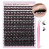 Focipeysa DIY Lash Extension Kit 300pcs Individual Lashes Cluster 80D