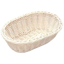 Basket Basket Oval 5.9 inches (15 cm) Display For Bread Dishwasher Safe Resin Natural Approx. 5.9 x 4.3 x 2.0 inches (15 x 11 x 5 cm) 91-066A