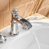 BATHLAVISH Chrome Bathroom Sink Faucet, Bathroom Faucet 3 Hole, Widespread