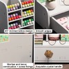 NUODWELL Desk Organizer with Drawer, White Pen Holder DIY Desk