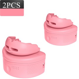 2Pcs Sport Mouth Guard Youth Adult, Mouthguard for Braces,Mouth Guard Football, Helmet Strap, Soft, No Boiling, Jujitsu Rugby Hockey Pink.