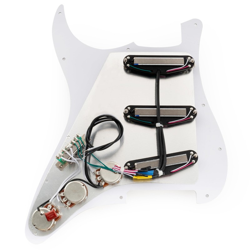 Musiclily Pro-SE ST-DPHA SSS Strat Wired Pickguard Arnico 5 Single