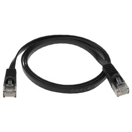 4 ft Cat 6 Unshielded (UTP) Flat Ethernet Network Cable - Black
