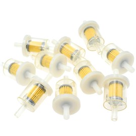10 Pieces Small Engine Fuel Filter Lawn Mower Generator 40 Micron Fuel Filter with barbs for 1/4 inch 5/16 Inch Fuel lines Replacement Compatible with Briggs Stratton 691035 493629 Kawasaki 50