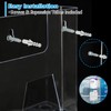 SENENQU 4 Pack Clear Plastic A5 Leaflet Holder, Wall Mounted