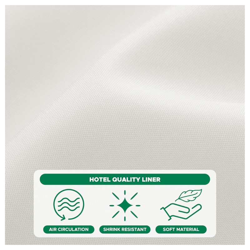 Biscaynebay Extra Long Fabric Shower Curtain Liner 72 Inch Width