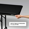 Creative Converting Stay-Put Plastic Table Cover, 29" x 72", Black